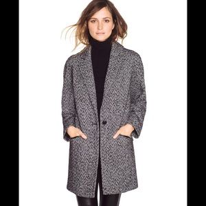 White House Black Market HERRINGBONE COCOON COAT